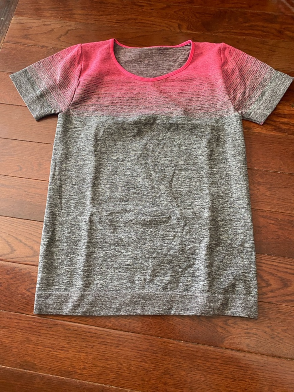 Girls' Pink and Gray Ombre Short Sleeve Top